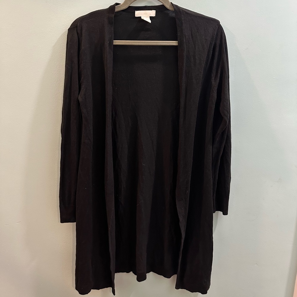 Super simple black duster/cardigan